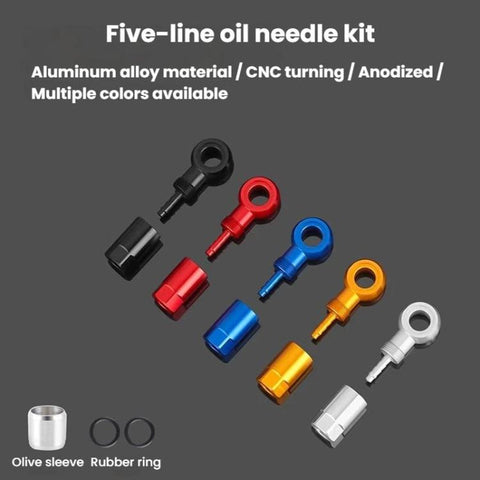 ENLEE E511 Bike 5-Line Hydraulic Needle Hydraulic Disc Brake Hose Connector