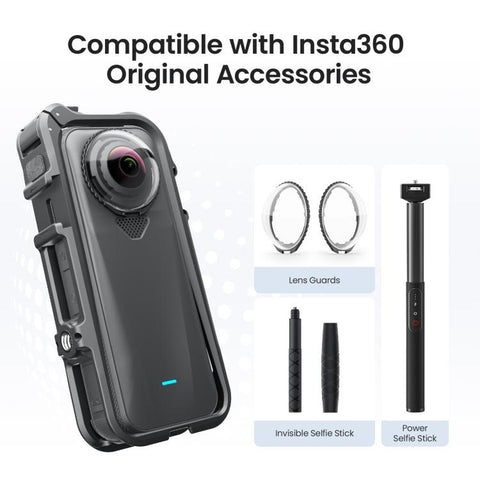 For Insta360 X4 Air AMagisn Camera Cage Plastic Expansion Frame With Windproof Foam