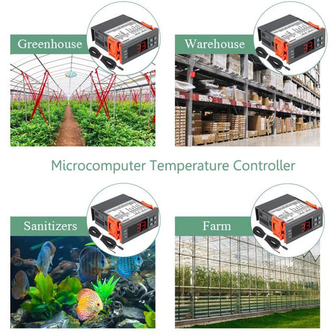 STC-8080A+ Digital Temperature Controller for Refrigeration with Defrost Function & Alarm, for Cold Room, Commercial Freezer, STC-8080A+ 220V