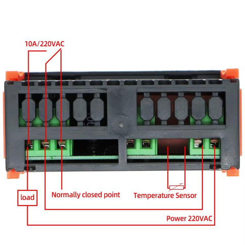 STC-100A Digital Temperature Controller for Heating and Cooling for Greenhouse, Small/Medium Cold Storage Rooms, STC-100A 220V