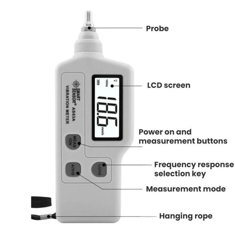SMART SENSOR Portable Handheld Motor Vibration Analyzer, SMART SENSOR AS63A