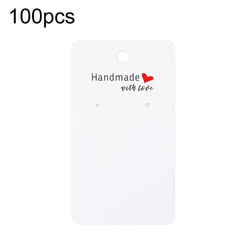 100pcs Earring & Necklace Display Card Jewelry Label