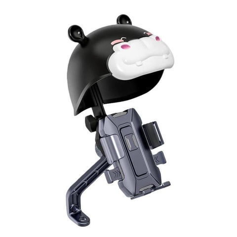Outdoor Waterproof Motorcycle Phone Mount With Helmet Universal Phone Navigation Bracket, Handlebar Pink, Rearview Mirror Black, Rearview Mirror Pink