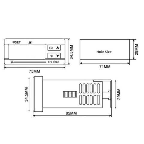 STC-9200 Microcomputer Temperature Controller - 3-Mode Output For Refrigeration, Defrost & Fan Control, Universal For Cold Storage/Chiller Units