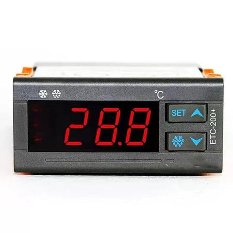 ETC-200+ Digital Temperature Controller with Refrigeration, Heating, Defrost Delay & Alarm, 220V English Version, 110V  English Version
