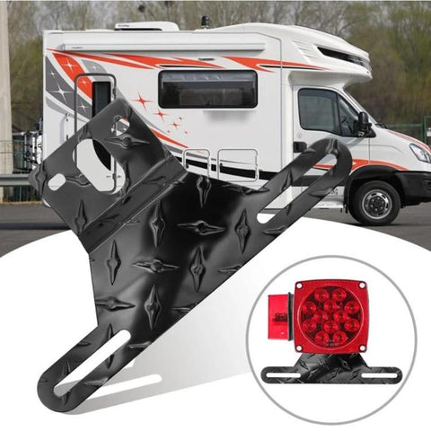 American-Style Aluminum License Plate Frame Trailer Light License Plate Bracket, Trailer Light License Plate Bracket