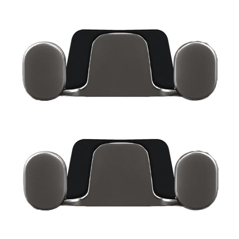 2pcs Vehicle-Mounted Metal Adhesive Double-Hook Phone Holder