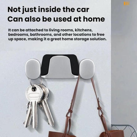 2pcs Vehicle-Mounted Metal Adhesive Double-Hook Phone Holder