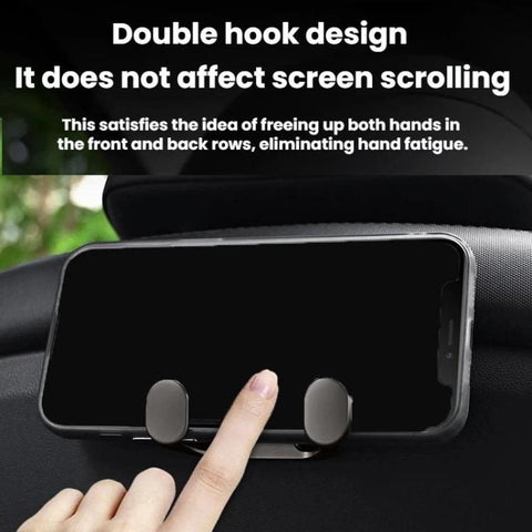 2pcs Vehicle-Mounted Metal Adhesive Double-Hook Phone Holder