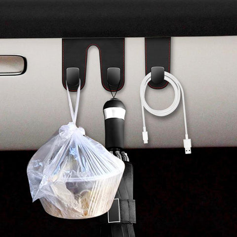 2pcs Multifunctional Car Interior Hook and Storage Organizer, Single Black, Single Beige, Single Gray, Double Black, Double Gray, Double Beige