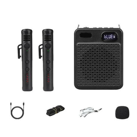 DIYO-1125 Multifunctional Outdoor High-Volume Microphone With Battery Display Teacher Classroom Voice Amplifier, Wireless Single Mic White, Wireless Single Mic Black, Wireless Single Headwear White, Wireless Single Headwear Black, Wireless Dual Mic Whi...