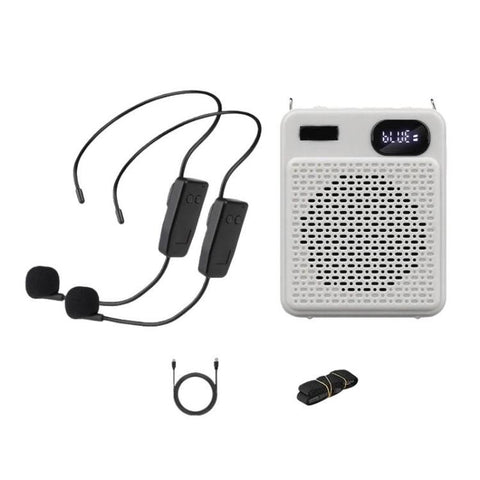 DIYO-1125 Multifunctional Outdoor High-Volume Microphone With Battery Display Teacher Classroom Voice Amplifier, Wireless Single Mic White, Wireless Single Mic Black, Wireless Single Headwear White, Wireless Single Headwear Black, Wireless Dual Mic Whi...