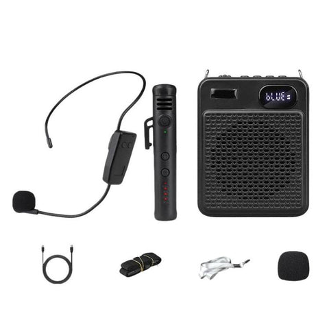 DIYO-1125 Multifunctional Outdoor High-Volume Microphone With Battery Display Teacher Classroom Voice Amplifier, Wireless Single Mic White, Wireless Single Mic Black, Wireless Single Headwear White, Wireless Single Headwear Black, Wireless Dual Mic Whi...