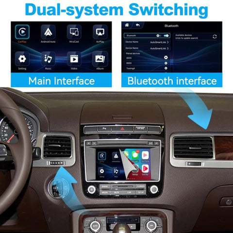 JOYEAUTO WZVW-1 For Volkswagen Touareg 8.0 inch Screen 2010-2017 Wireless CarPlay Module Decoder Box, WZVW-1