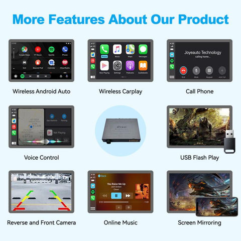 JOYEAUTO WZVW-1 For Volkswagen Touareg 8.0 inch Screen 2010-2017 Wireless CarPlay Module Decoder Box, WZVW-1