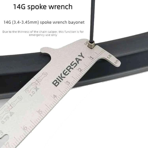 BIKERSAY 7-in-1 Chain Wear Indicator Tool Measuring Ruler Bicycle Maintenance Tool