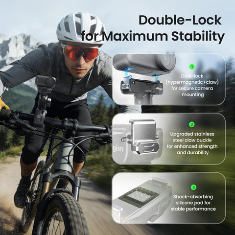 aMagisn TN02 Rechargeable Magnetic Quick-Release Base Action Camera Accessory, TN02