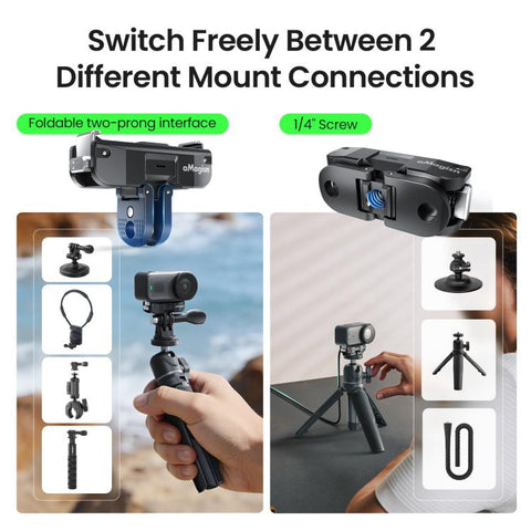 aMagisn TN02 Rechargeable Magnetic Quick-Release Base Action Camera Accessory, TN02