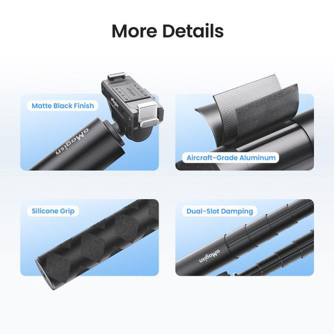 120cm Quick-Release Selfie Stick Gimbal, For DJI Osmo 360 / Action 5 Pro / Action 4 / Action 3, PD16