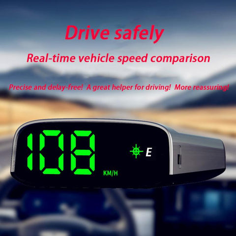 Solar-Powered Wireless Electronic Dog Speed Meter Head-Up Display, KM/H, MP/H