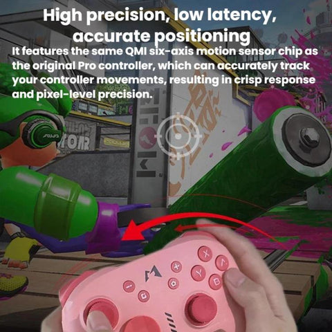 For Steam MOBAPAD Chitu HD Wireless Bluetooth Vibration Game Controller, Pink
