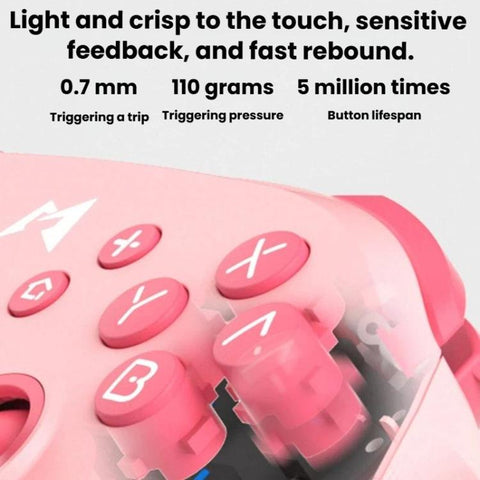 For Steam MOBAPAD Chitu HD Wireless Bluetooth Vibration Game Controller, Pink
