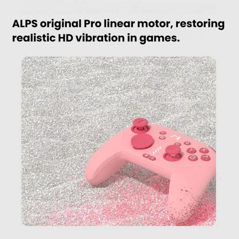 For Steam MOBAPAD Chitu HD Wireless Bluetooth Vibration Game Controller, Pink