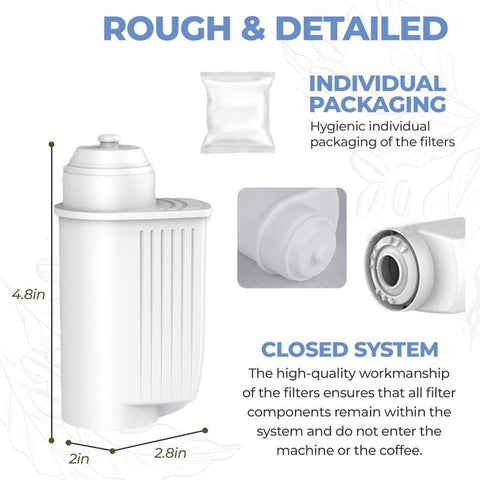 TCZ7003 Active Carbon Water Filter Replacement For Siemens / Bosch EQ Series / Panasonic NC-ZA1 Coffee Machines