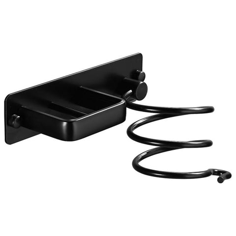 Wall-Mounted Hair Tool Organizer for Flat Iron, Blow Dryer & Curling Iron Space-Saving Aluminum Holder, Drilling Required Silver, Drilling Required Black