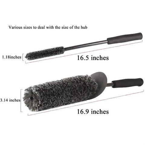 Artificial Wool Fiber Stick Car Crevice Wheel Hub Cleaning Brush