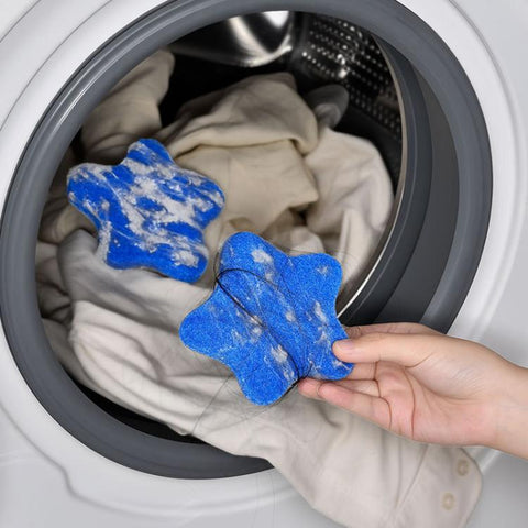 Washing Machine Lint Remover Pet Hair Absorber Drum Cleaner, Blue