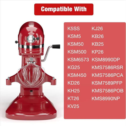 11-Wire Stainless Steel Whisk Attachment for KitchenAid 7 Quart Bowl-Lift Stand Mixer