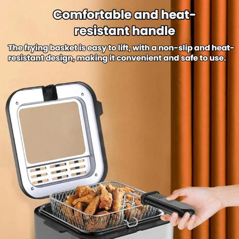 Visible Integrated Deep Fryer Household Overheat Protection French Fries Maker, EU Plug, UK Plug, US Plug
