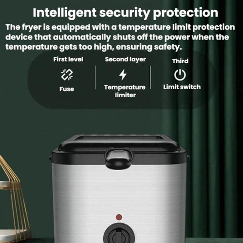 Visible Integrated Deep Fryer Household Overheat Protection French Fries Maker, EU Plug, UK Plug, US Plug