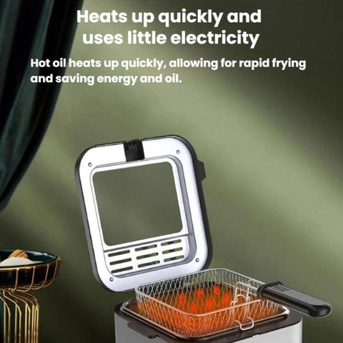 Visible Integrated Deep Fryer Household Overheat Protection French Fries Maker, EU Plug, UK Plug, US Plug
