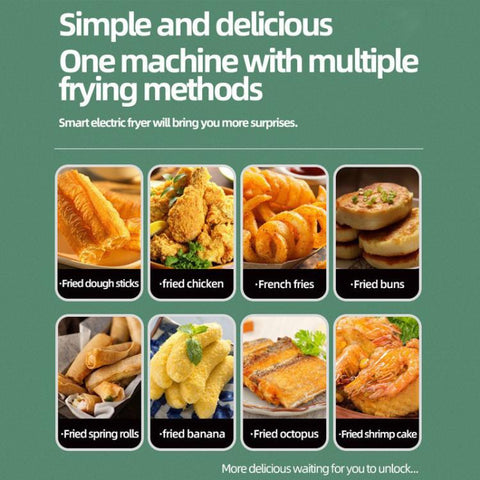 Visible Integrated Deep Fryer Household Overheat Protection French Fries Maker, EU Plug, UK Plug, US Plug