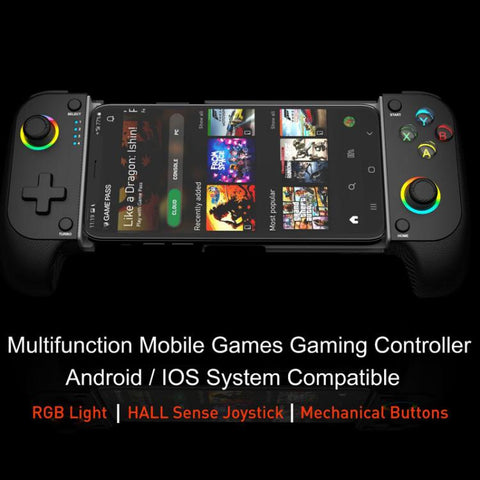 Multi-Function Retractable Wireless Gaming Controller With Dual Vibration 6-Axis Motion Sensing Rapid Fire Function