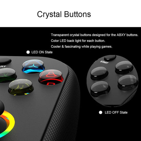 Multi-Function Retractable Wireless Gaming Controller With Dual Vibration 6-Axis Motion Sensing Rapid Fire Function