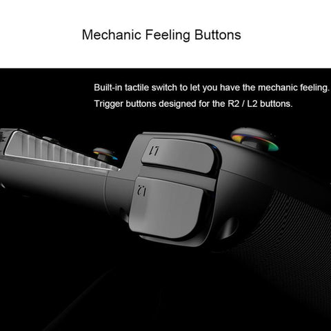 Multi-Function Retractable Wireless Gaming Controller With Dual Vibration 6-Axis Motion Sensing Rapid Fire Function