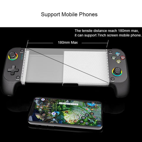 Multi-Function Retractable Wireless Gaming Controller With Dual Vibration 6-Axis Motion Sensing Rapid Fire Function