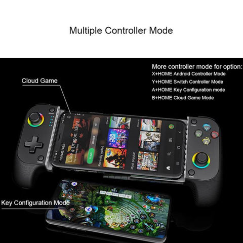 Multi-Function Retractable Wireless Gaming Controller With Dual Vibration 6-Axis Motion Sensing Rapid Fire Function