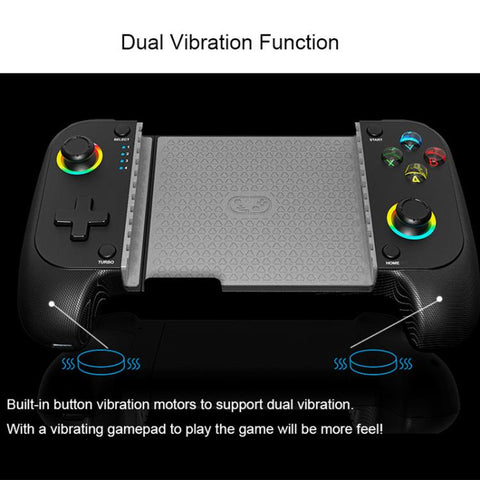 Multi-Function Retractable Wireless Gaming Controller With Dual Vibration 6-Axis Motion Sensing Rapid Fire Function