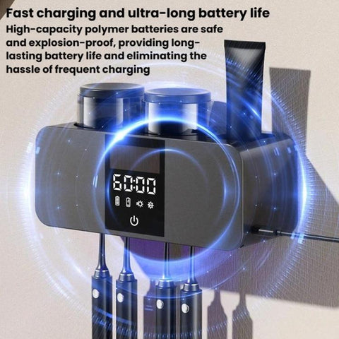 UV Sterilizing Smart Toothbrush Holder With Drying Function Wall-Mounted Mouthwash Cup Set