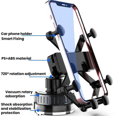 Rotating Car Phone Mount Universal Suction Cup Navigation Holder