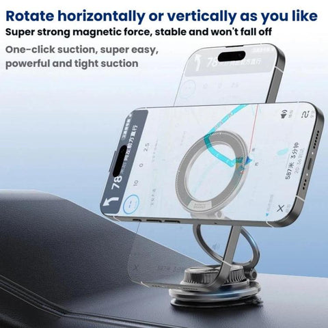 M11 Magnetic Car Phone Holder Foldable Dashboard Mounting Navigation Holder
