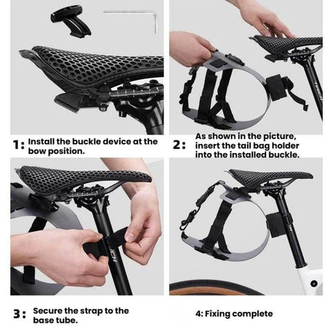 ENLEE EN-S26 Bike Quick-Release Saddle Bag Mount MTB & Road Bike Saddle Bag Holder
