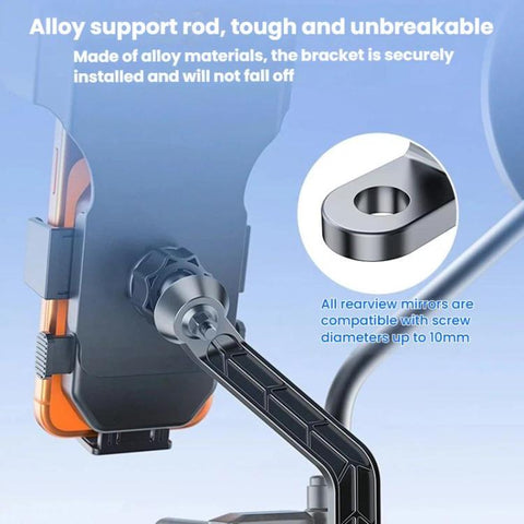 Universal Mirror Mount Phone Holder For Motorcycles Bicycles