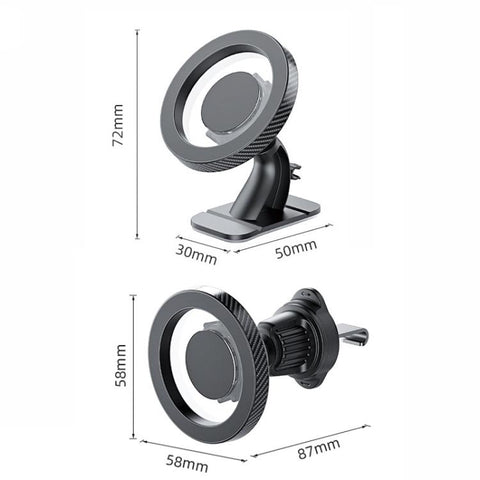 Universal Magnetic Car Phone Mount, 3MCT-17 Adhesive, FCT-17 Hook