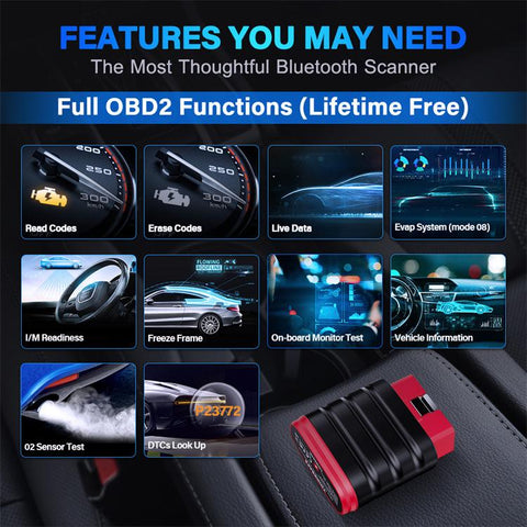 OBD2 Full System Diagnostic Tool Oil Maintenance Electronic Parking Brake Reset, THINKSAFE