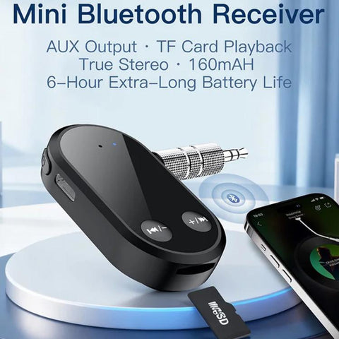 Stereo Bluetooth 5.3 Receiver Hands-Free Wireless Adapter 3.5mm Audio AUX Adapter, BC03